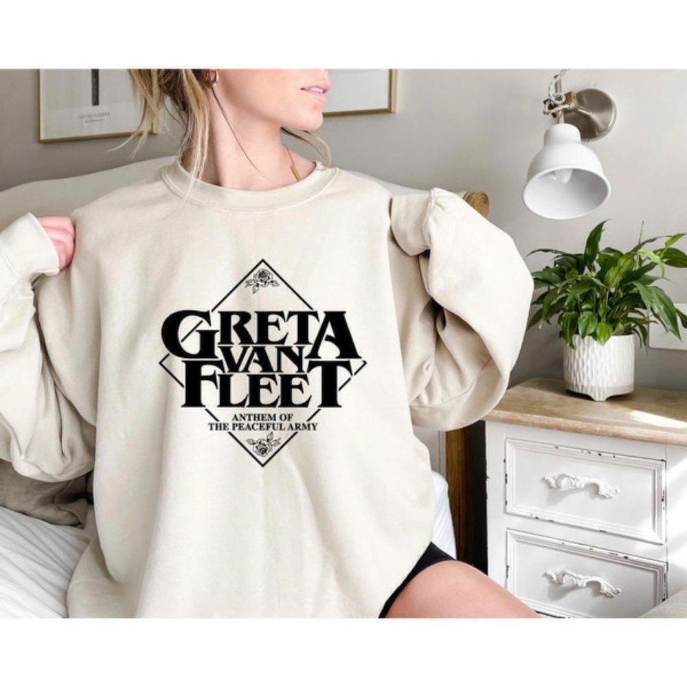 Greta Van Fleet GVF Logo Rock Band Fan Retro Cozy Sweatshirt